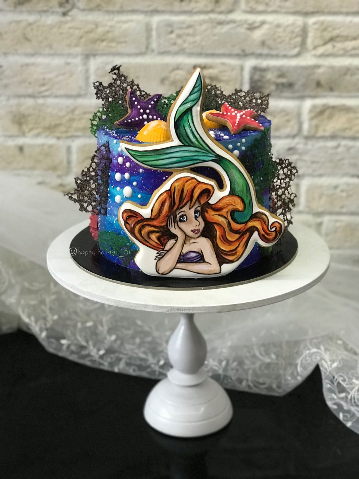 Русалочка Ариель на сахарной бумаге