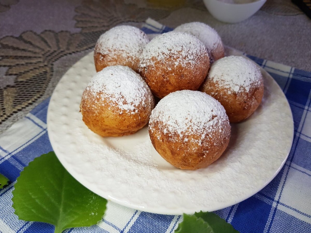 Творожные пончики в стакане