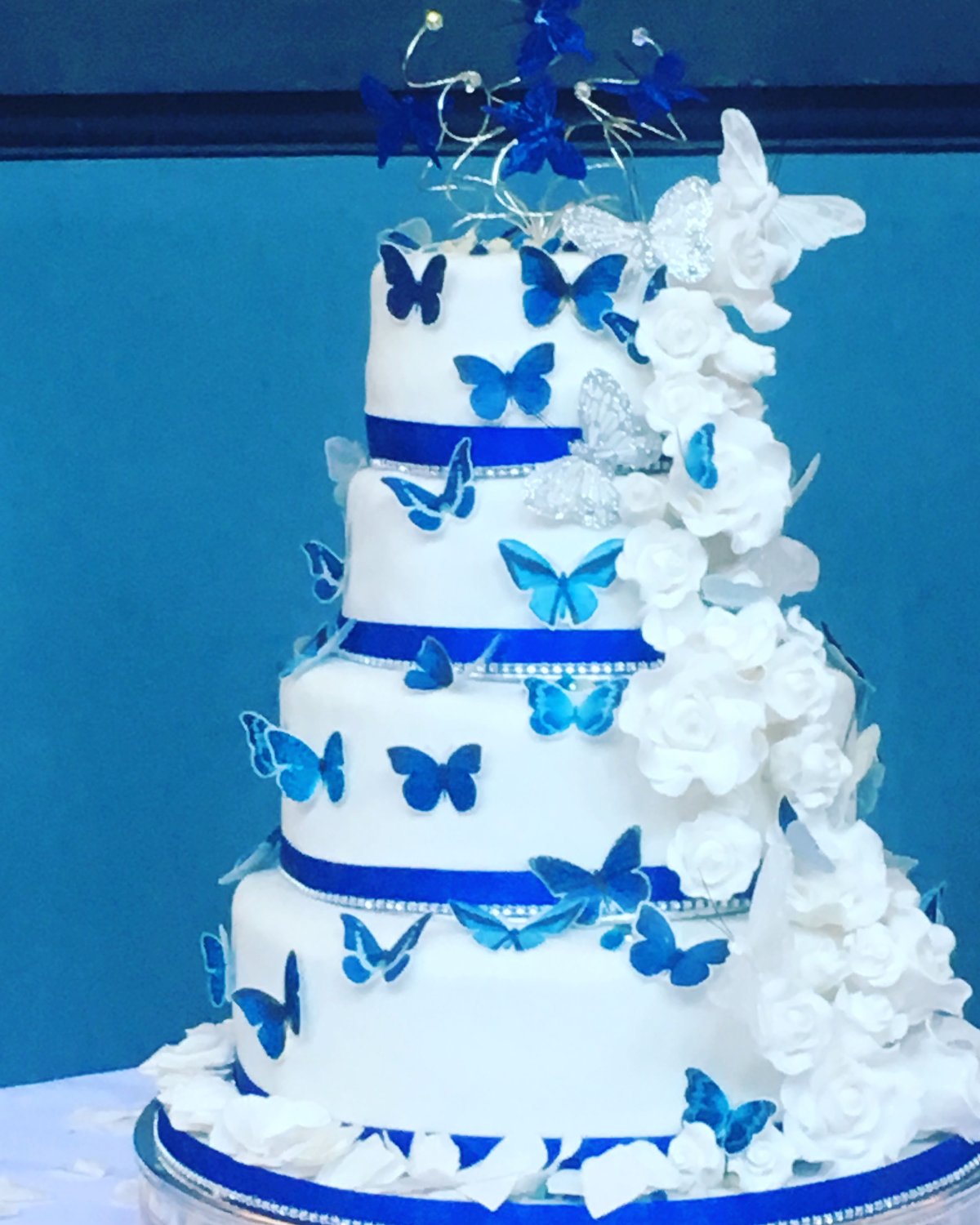 Синий торт на свадьбу