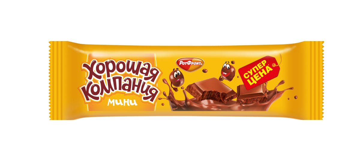 Кондитерская плитка рот фронт "хорошая компания" молочный с арахисом
