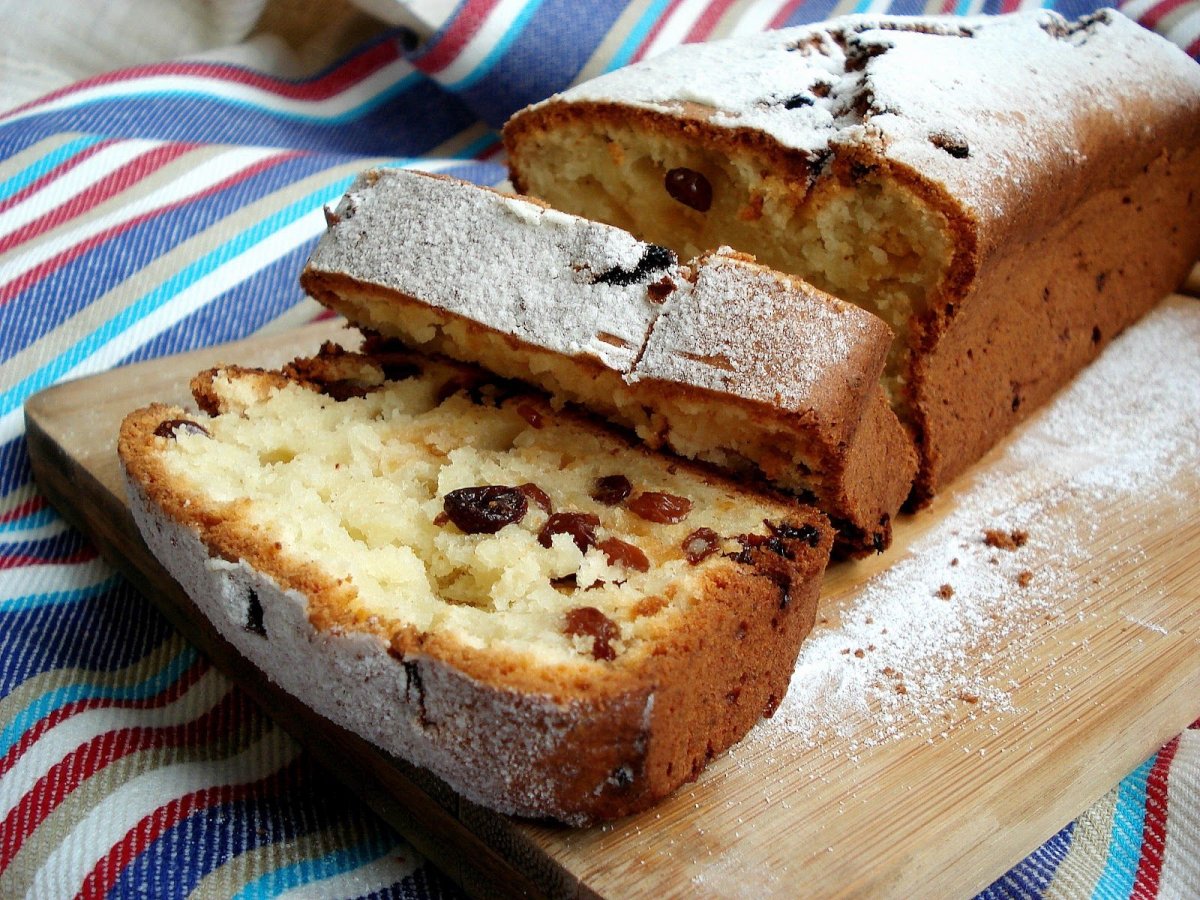 Творожный кекс с цукатами