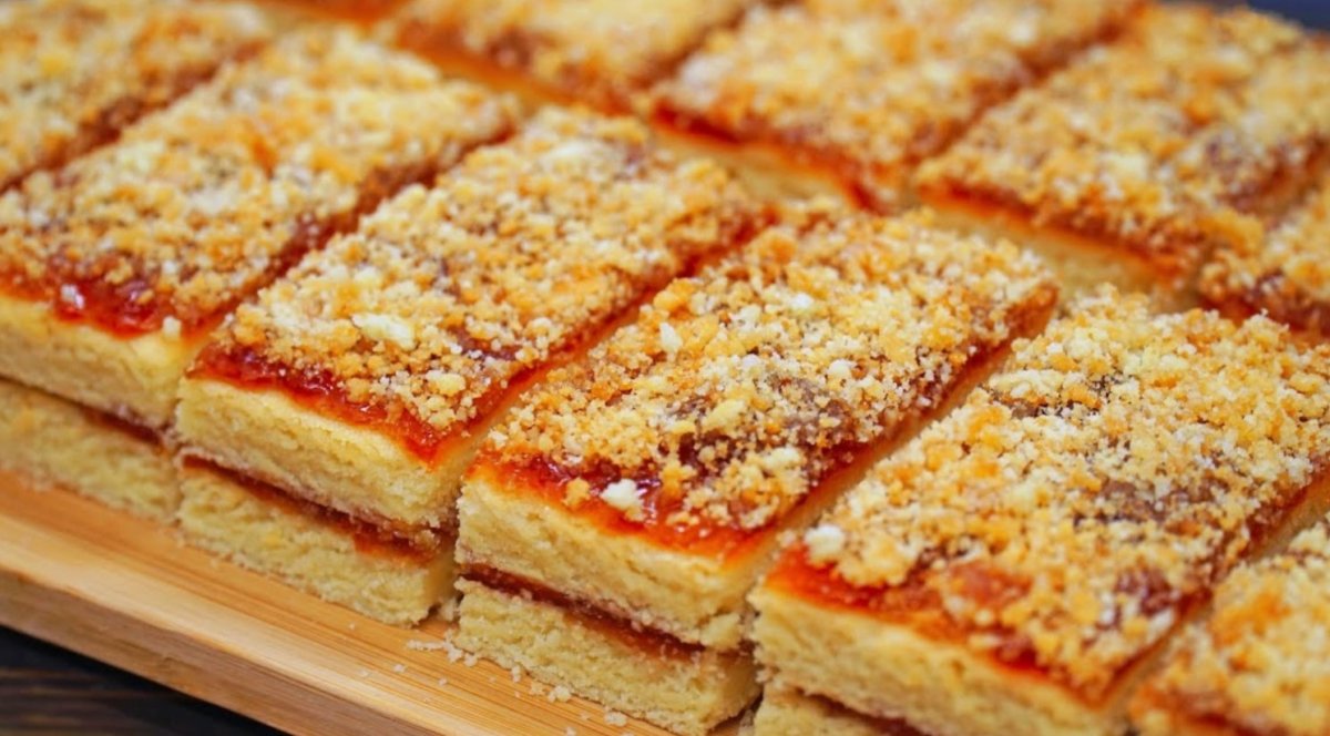 Песочные полоски с джемом