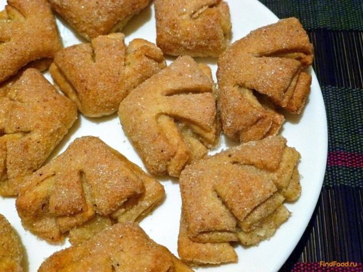 Слоеное творожное печенье