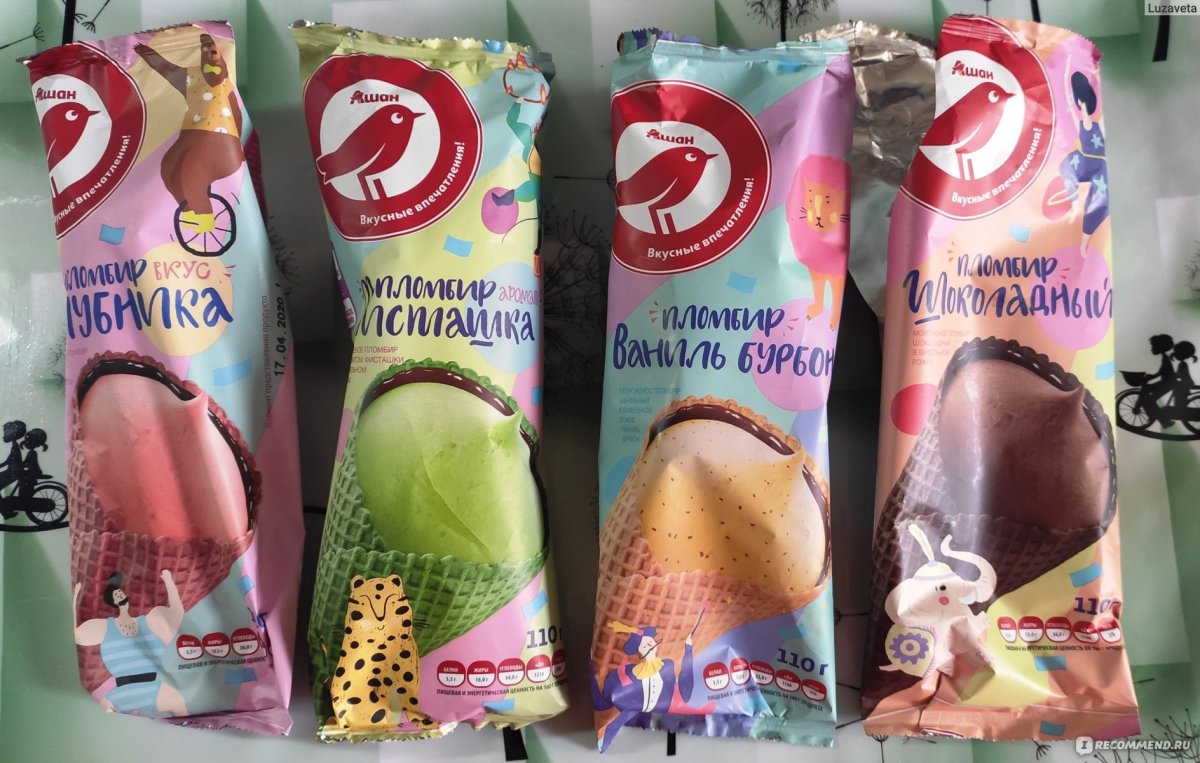 Мороженое рожок Ашан