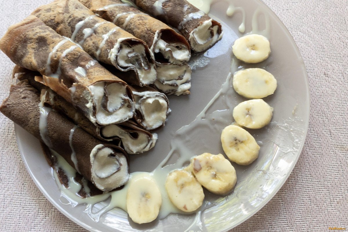 Блинчики с Нутеллой и бананами