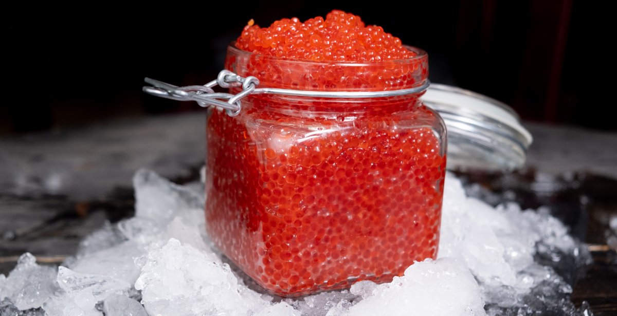 Блины с черной икрой