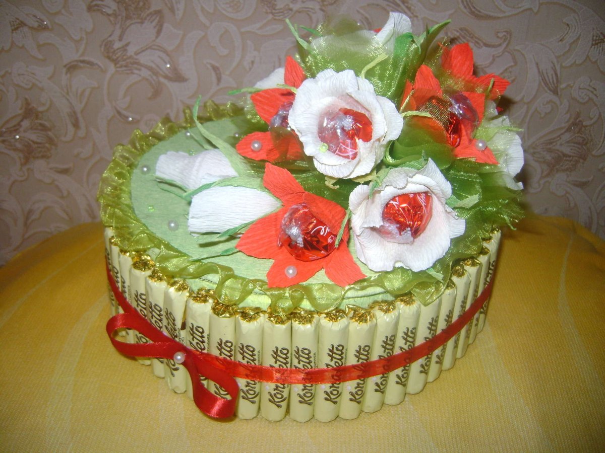 Торт из конфет своими руками