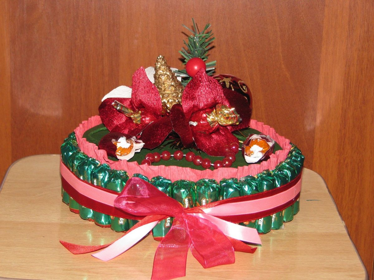 Мини тортик из конфет