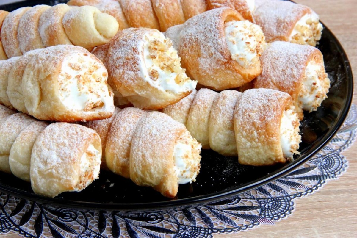 Трубочки с кремом