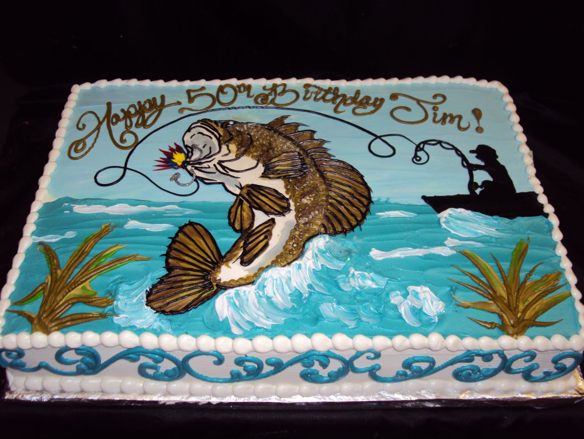 Прикольный торт для рыбака