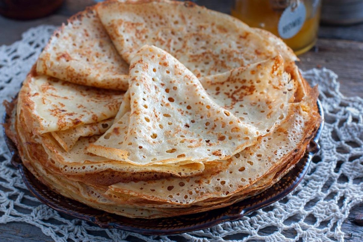 Блины на дрожжах и молоке