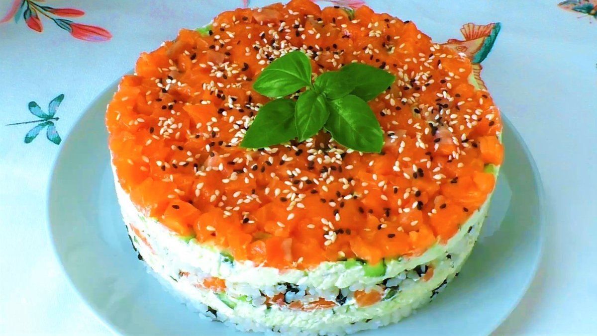 Салат суши Филадельфия