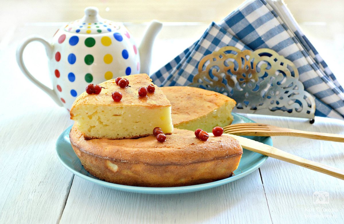Чернично-лимонное пирожное