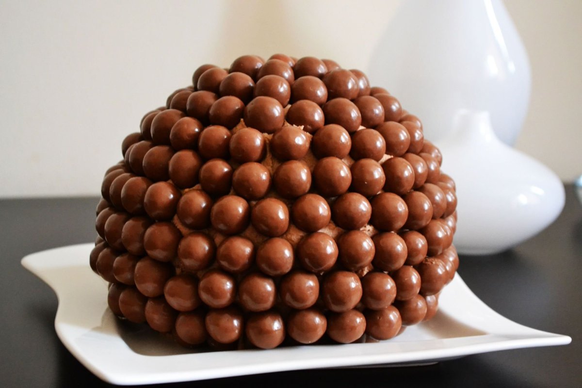 Торт без выпечки из шоколадных шариков