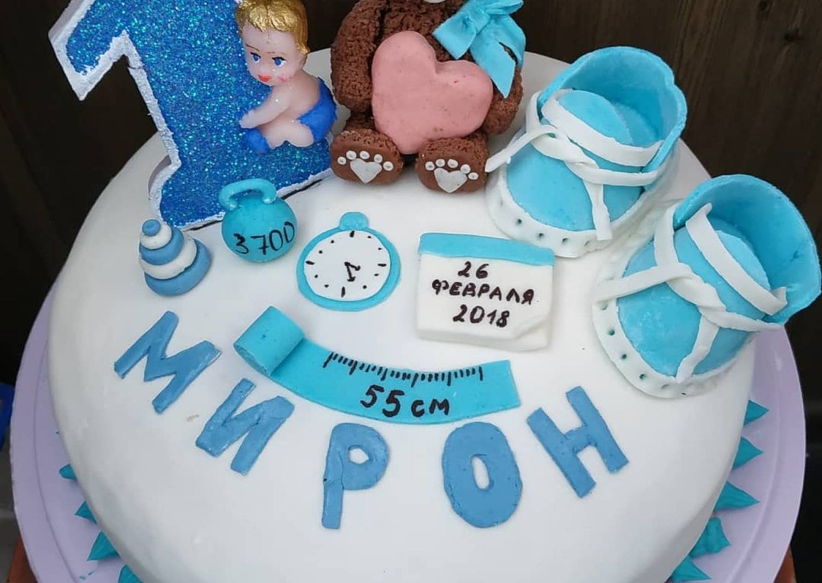 Торт на годик для мальчика