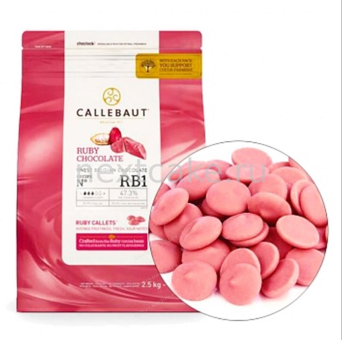 Шоколад рубиновый Ruby 47.3% Callebaut