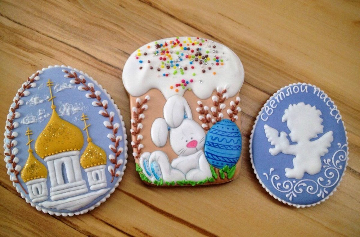 Пряник расписной Пасхальный кулич