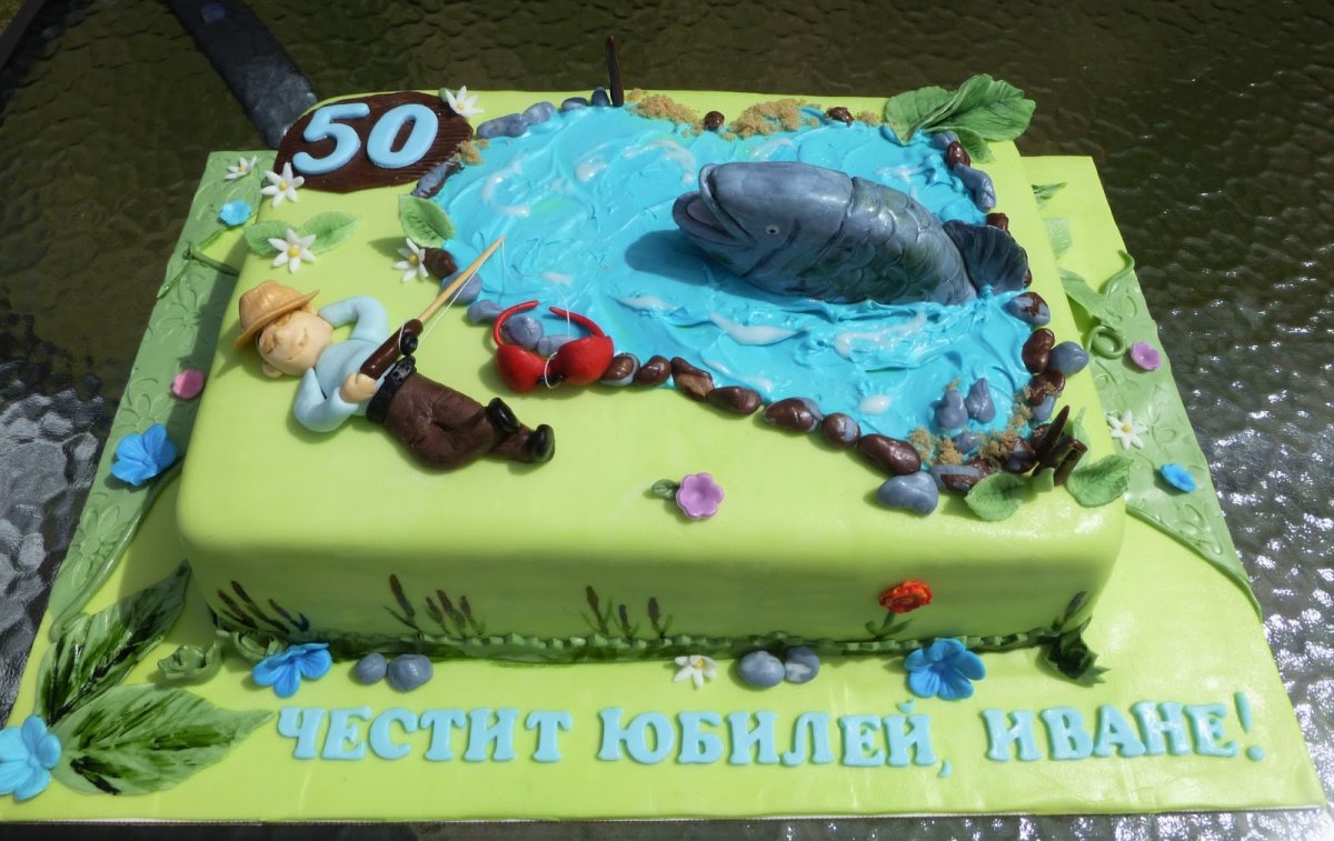 Торт для рыболова