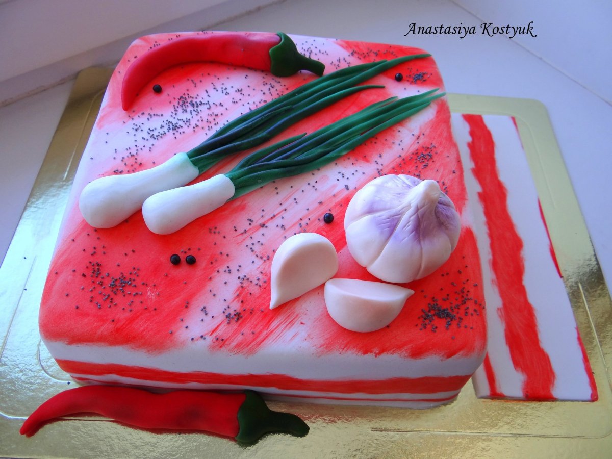 Торт кусок сала