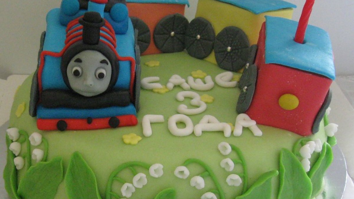 Детский торт паровозик