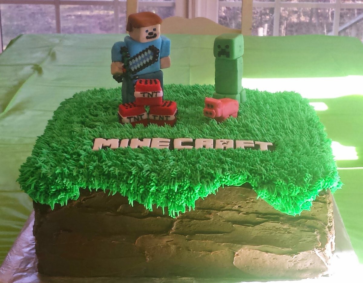 Торт LEGO майнкрафт