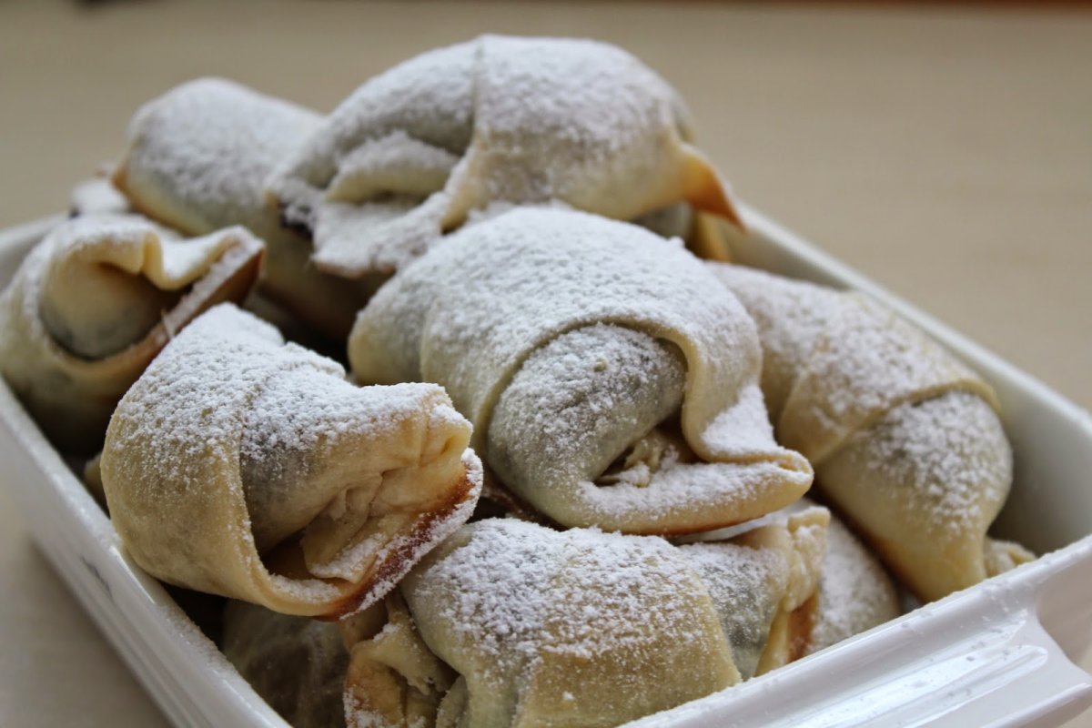 Печенье рогалики с вареньем
