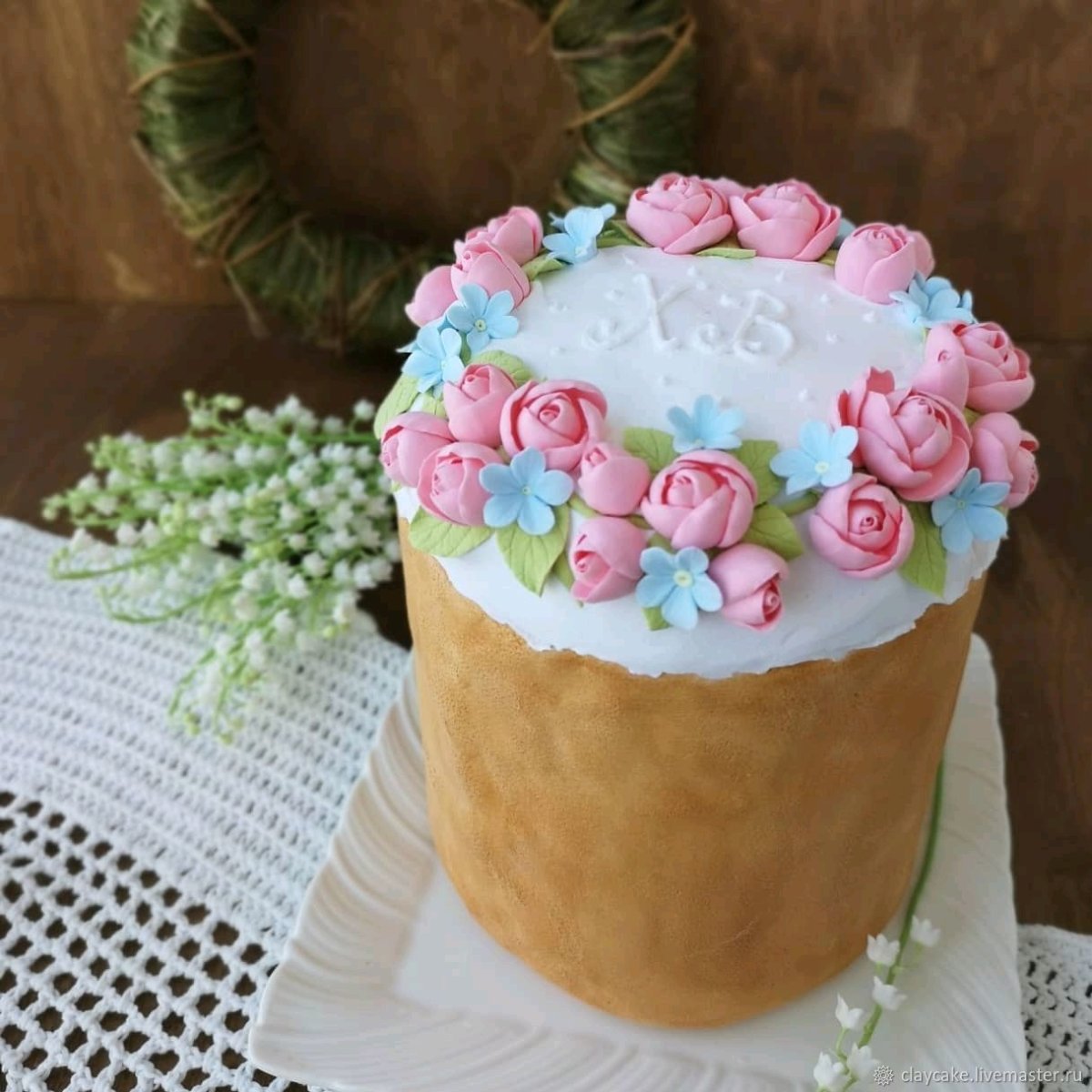 Украшения из айсинга для куличей