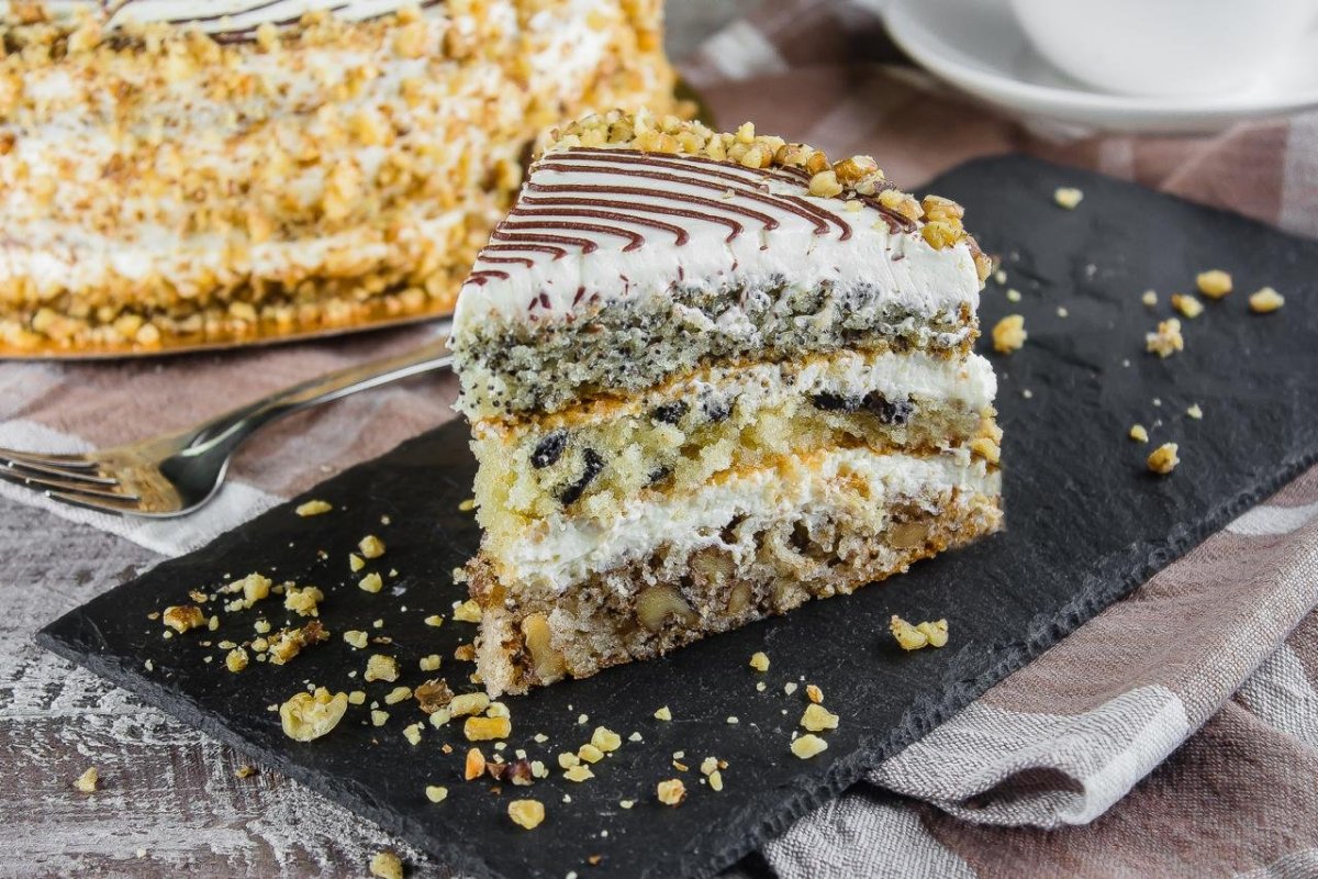 Королевский торт с грецкими орехами