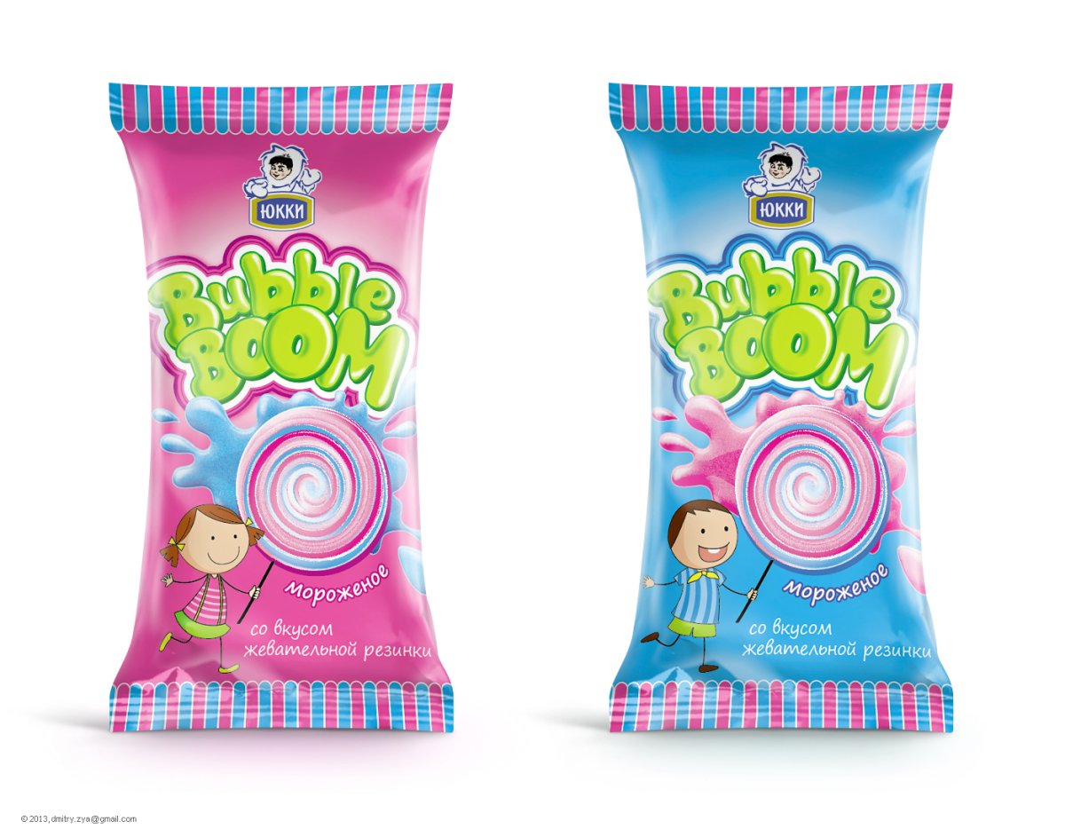 Мороженое Bubble Boom двухслойное 50 г