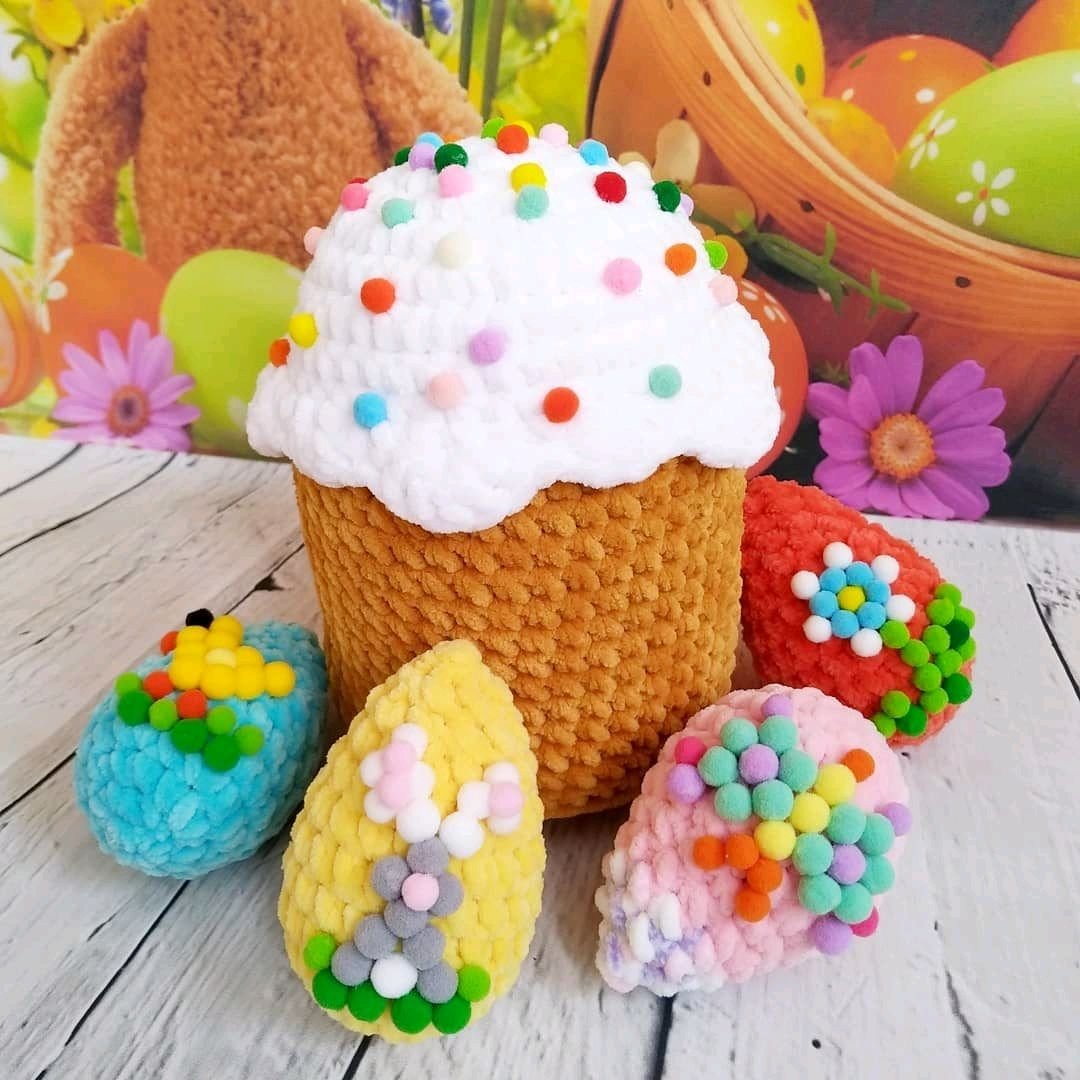 Пасхальный кулич из фетра
