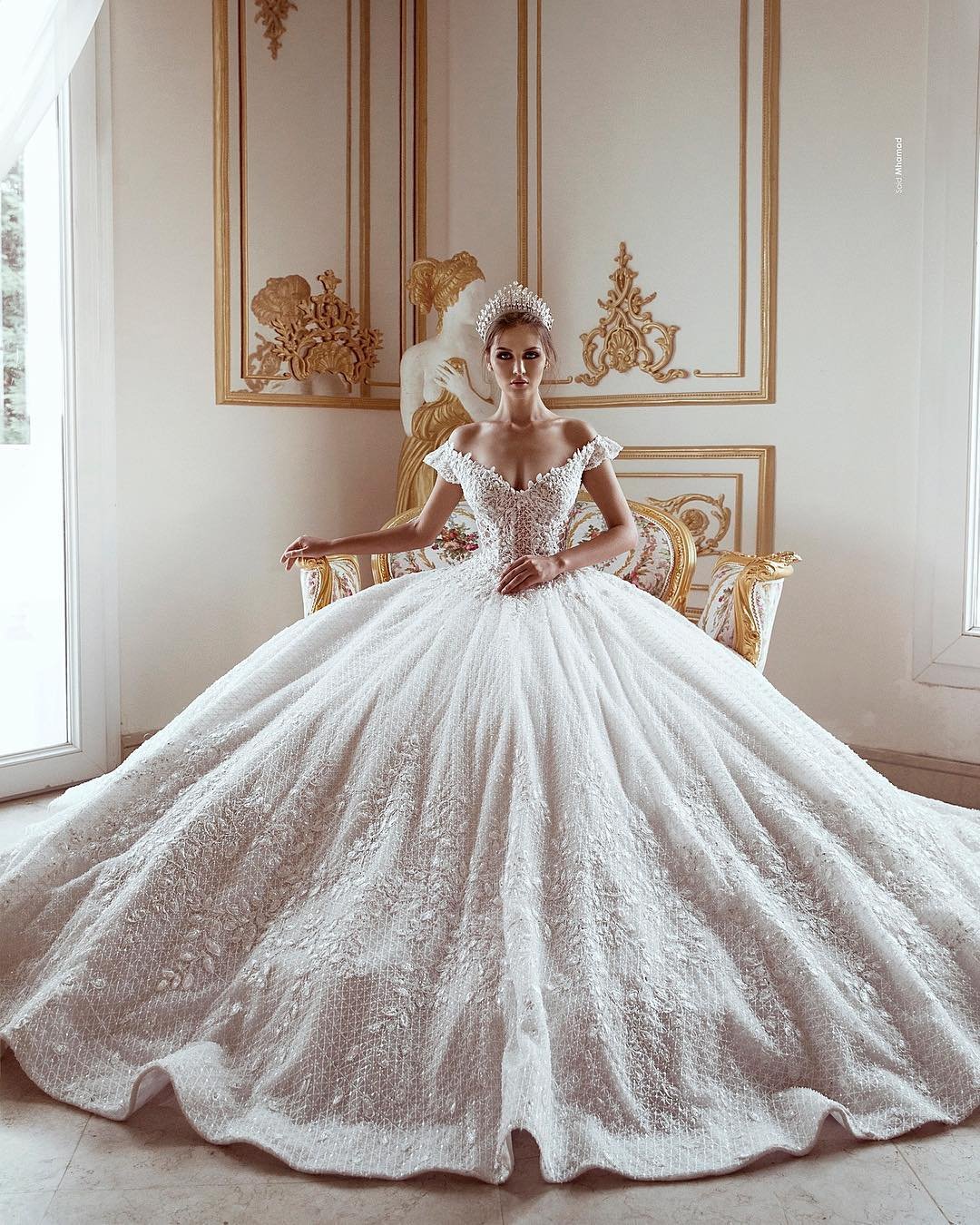 Bois de Rose mousseline Gown