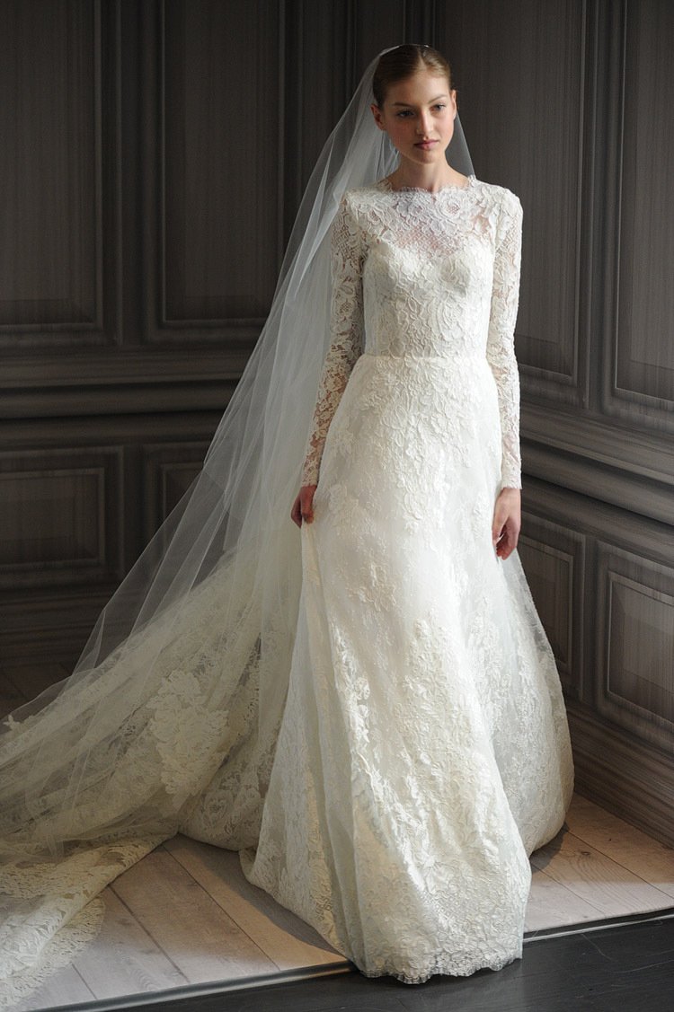Закрытые Свадебные платья Monique lhuillier