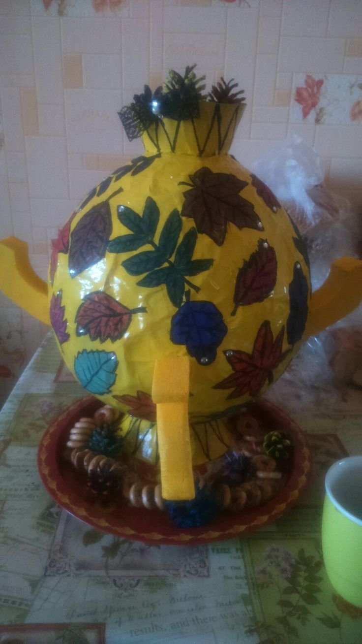 Самовар из макаронных изделий