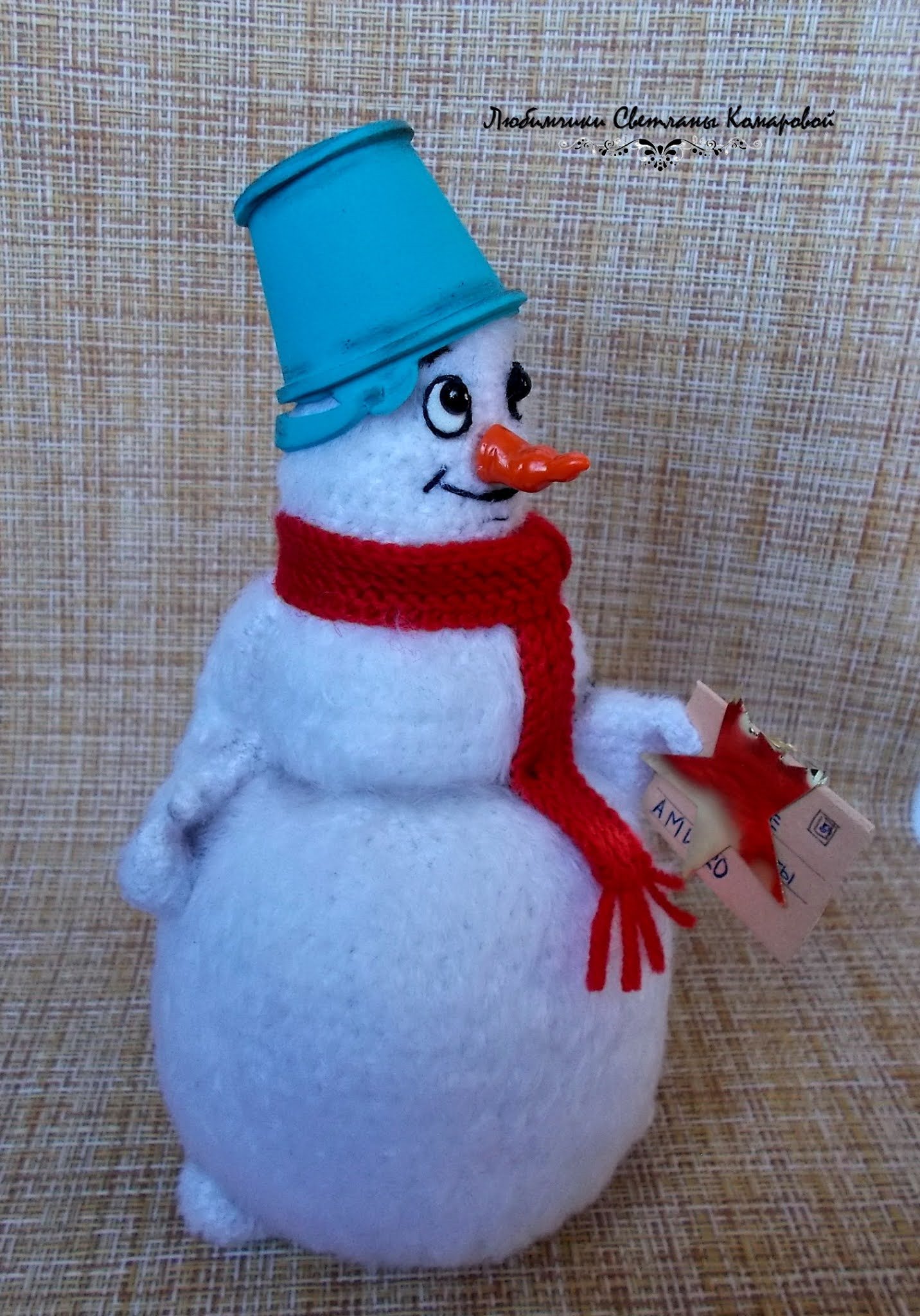 Снеговичок из синтепона своими руками. Мастер-класс с пошаговыми фото