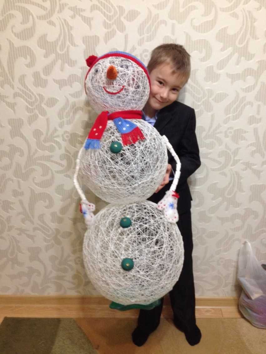 Объемный Снеговик большой