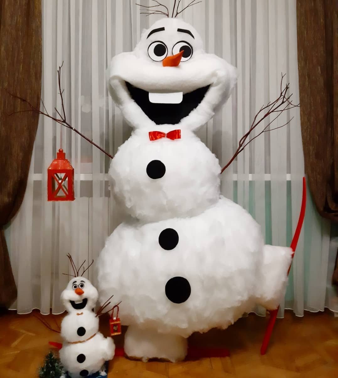 Снеговик из ниток
