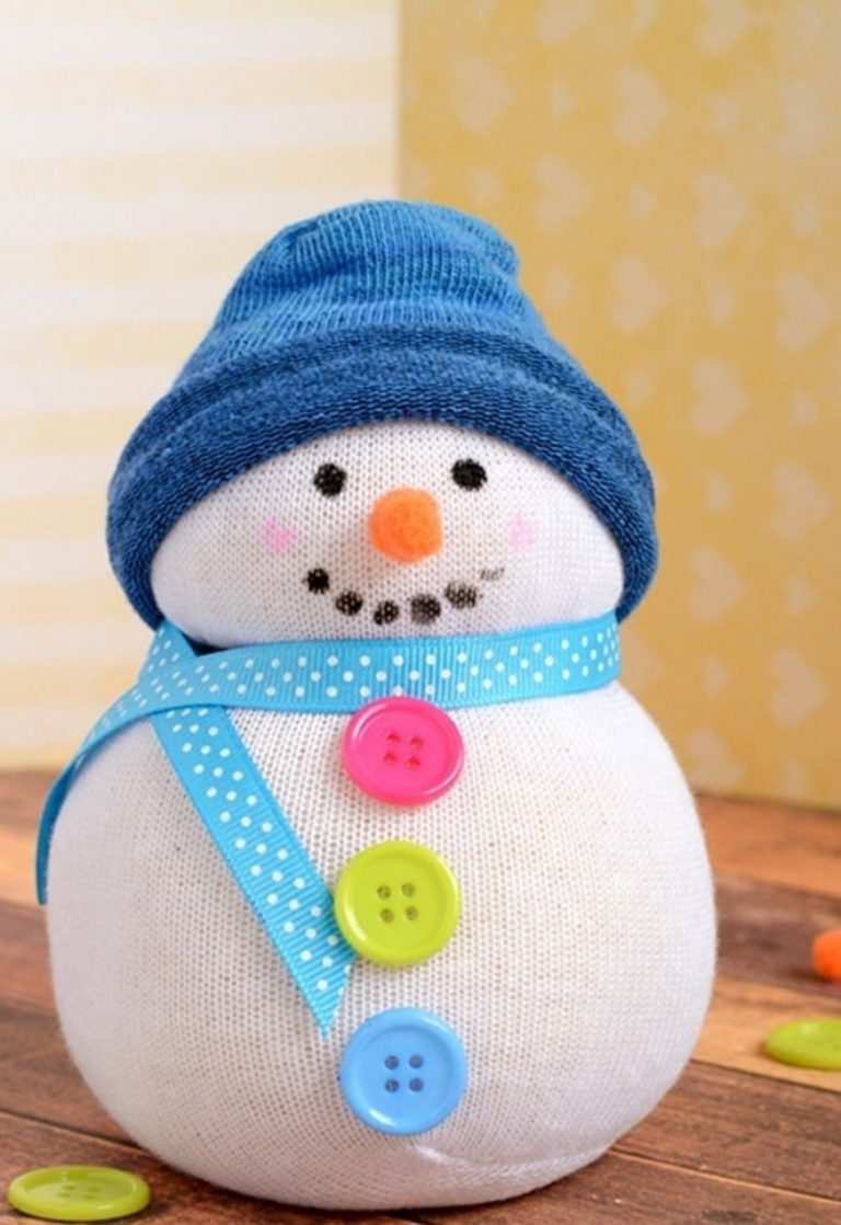 Снеговик из салфеток