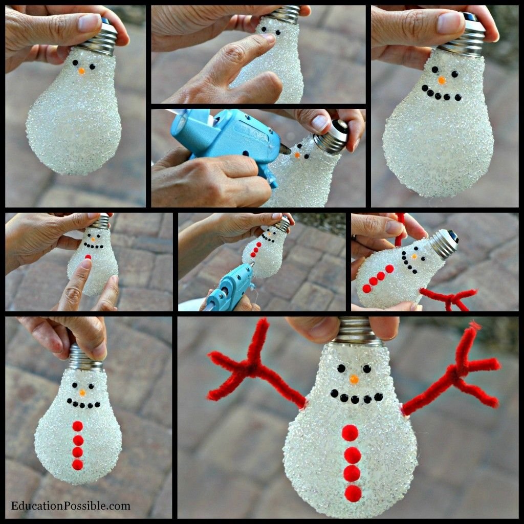 Снеговик из фетра