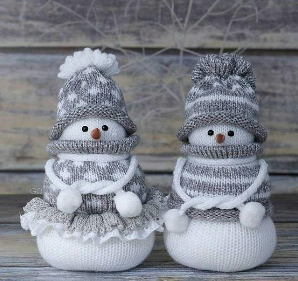 Снеговик из фетра