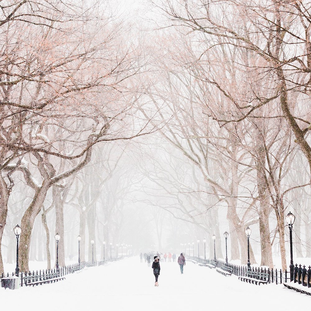 Зима улица эстетика