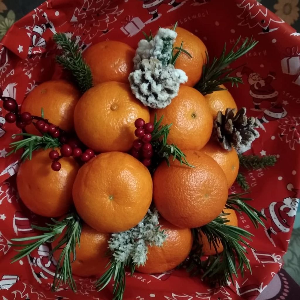 Мастер класс из мандаринов