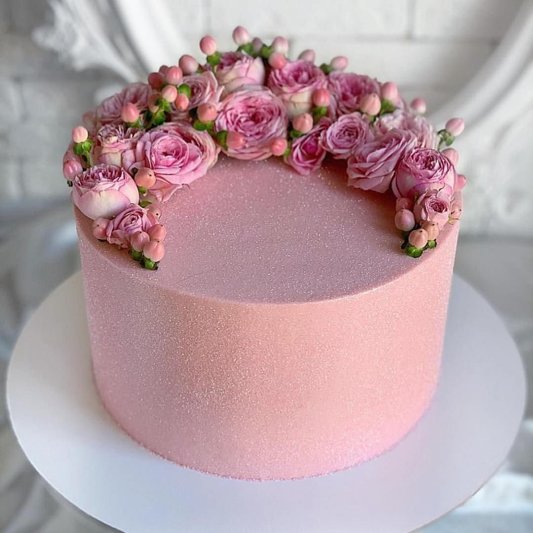 Декор свадебного торта одноярусного