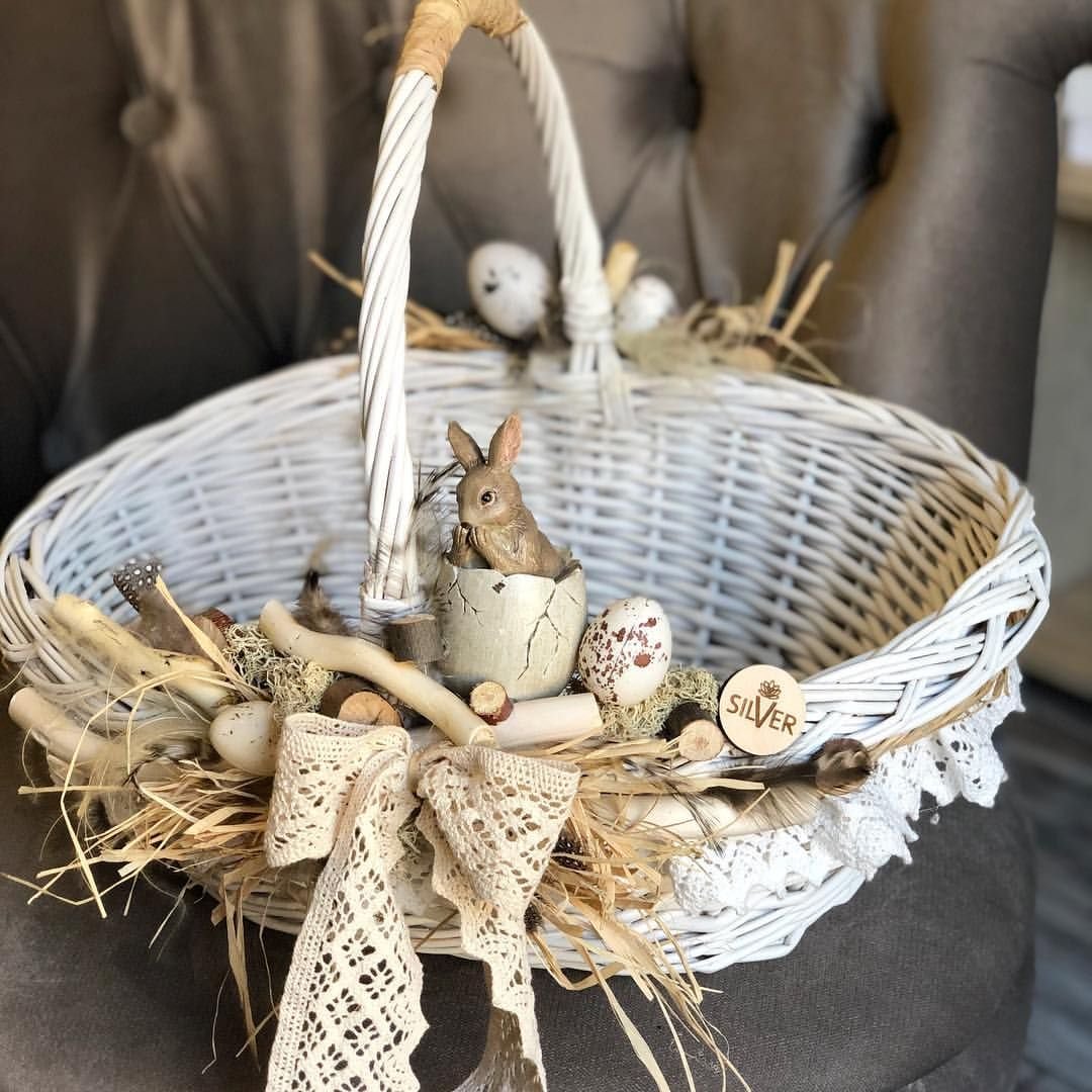 Лоскутная корзинка Пасхальная
