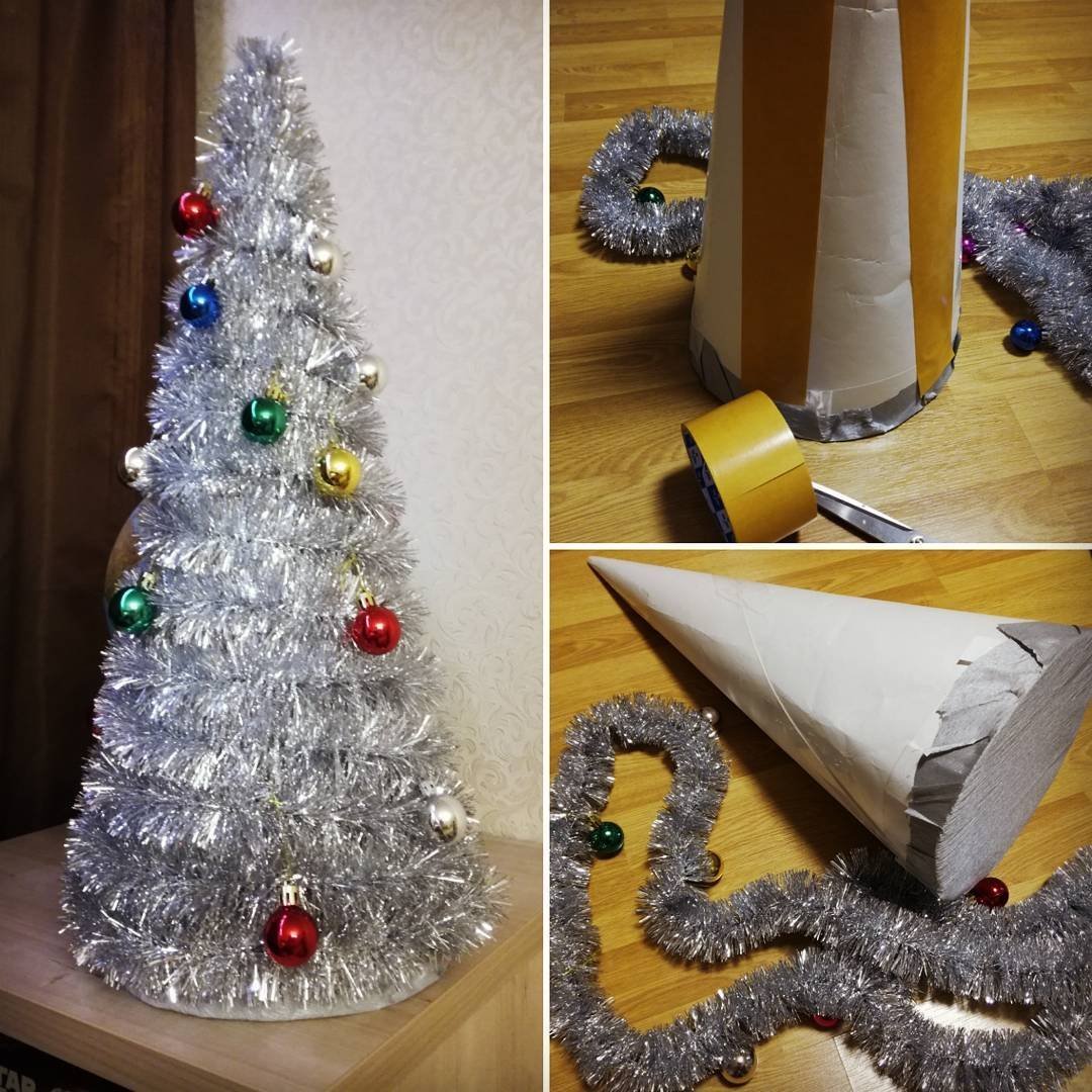 Елочка из мишуры