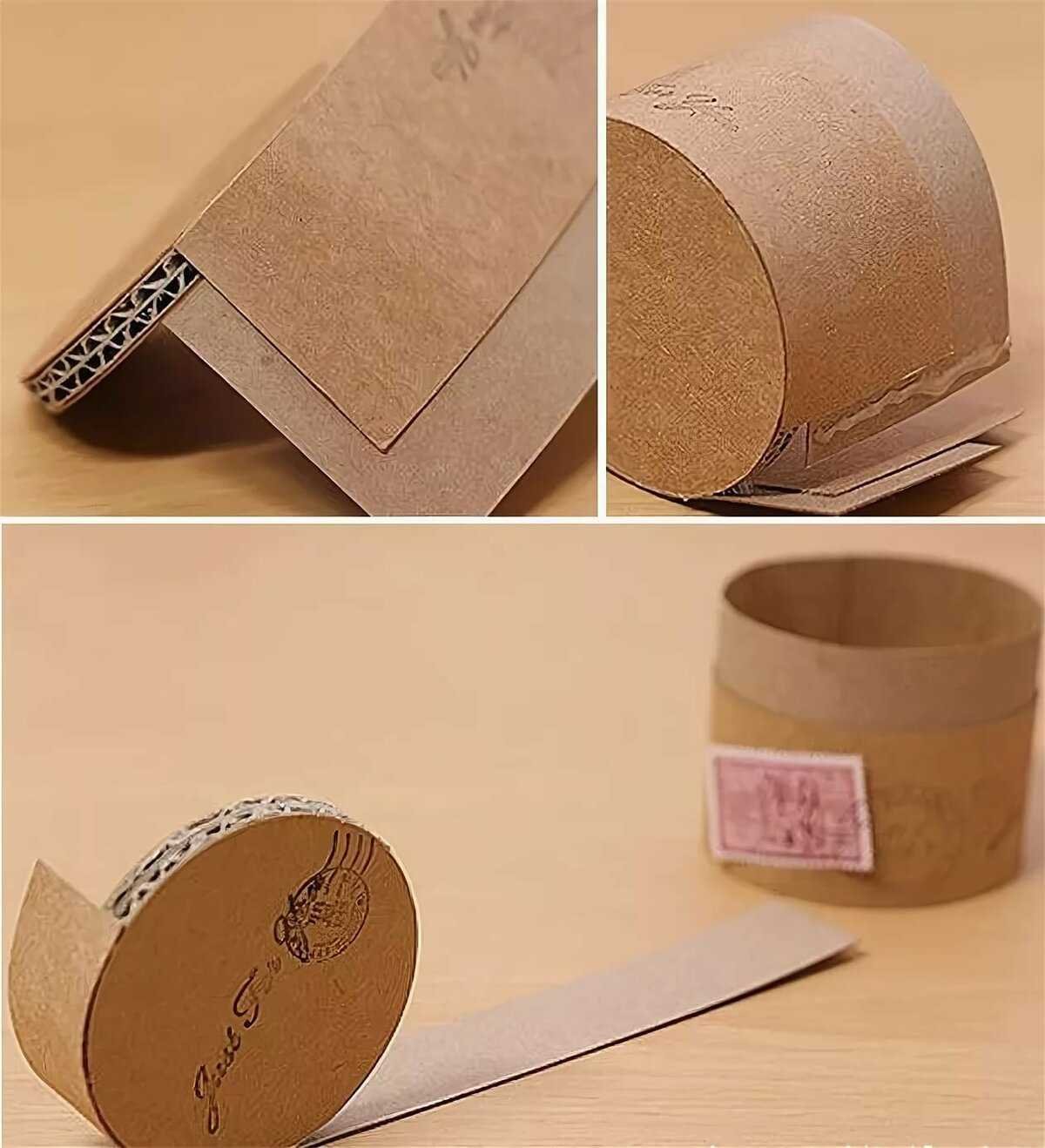 Круглая коробка из картона