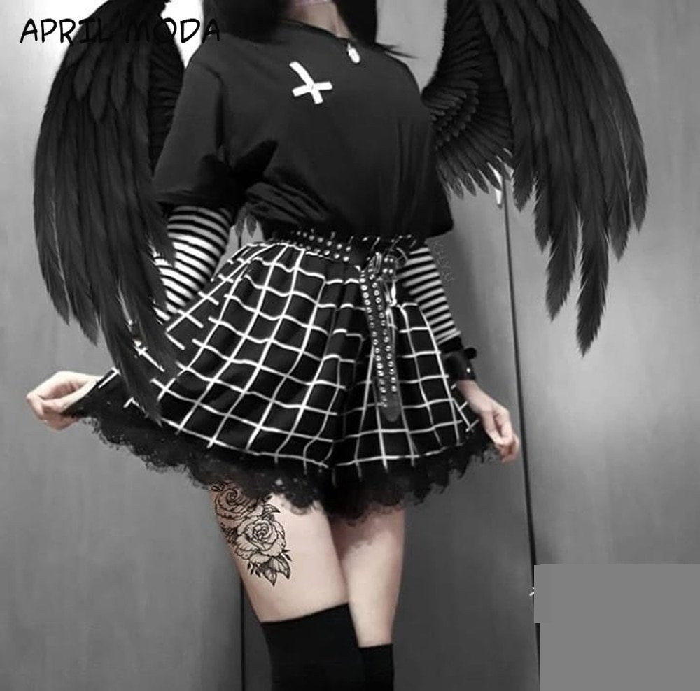 Goth outfit Грандж 2020 корейский