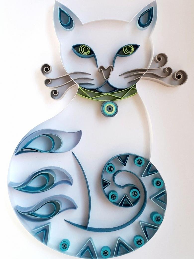 Кошка из квиллинга