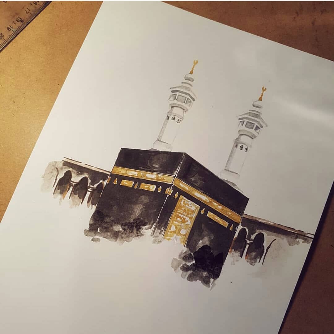 Рисунок мечеть Кааба