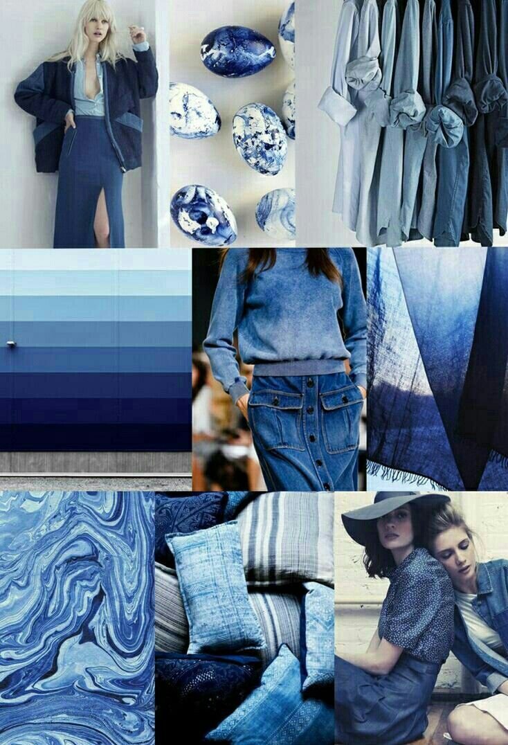 Эстетика синяя одежда