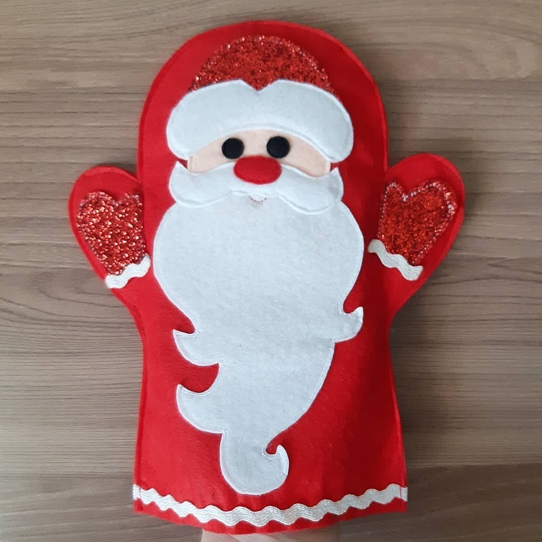 Новогодние игрушки из фетра дед Мороз